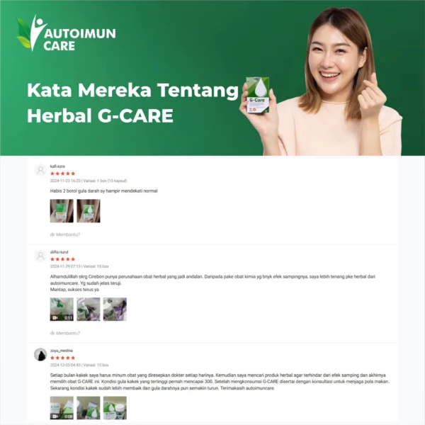G-CARE - Obat Herbal untuk Mengatasi Kencing Manis (Diabetes) dan Gula Darah - Image 5
