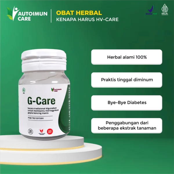 G-CARE - Obat Herbal untuk Mengatasi Kencing Manis (Diabetes) dan Gula Darah - Image 3