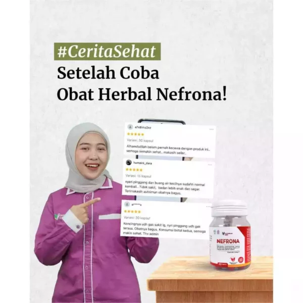 NEFRONA - Obat Herbal untuk Bantu Menjaga Kesehatan Ginjal & Saluran Kemih - Image 4