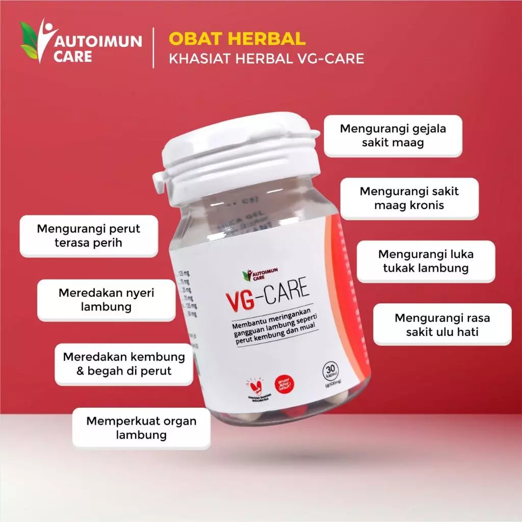 VG-CARE - Obat Herbal untuk Membantu Mengatasi Asam Lambung & Berbagai Masalah Pencernaan - Image 3