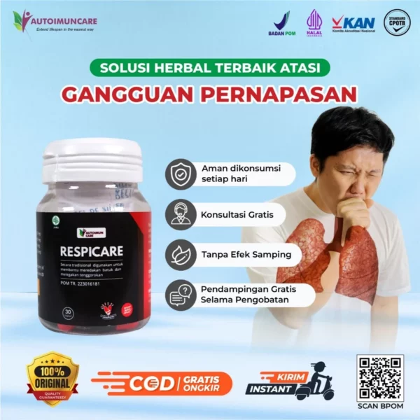 RESPICARE - Obat Herbal untuk Membantu Melegakan Pernapasan dan Menjaga Organ Paru-Paru - Image 3